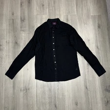 UNTUCKit button up shirt mens Large 100% linen black cabardes WR
