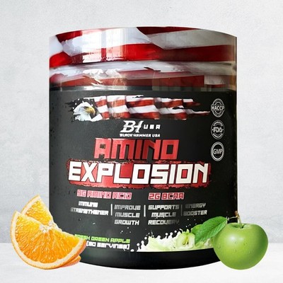 Amino Explosion EAA BCAA 300g | Muscle Recovery Energy | Black Hammer USA