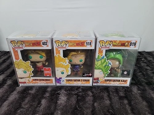 Dragon Ball Z & Super Funko Pop Lot Super Saiyan 2 Gohan SS Broly SS Kale
