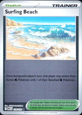 Surfing Beach MEG ME01: Mega Evolution #129/132 Uncommon Reverse Holo NM