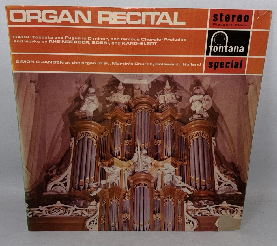 Simon C. Jansen – Organ Recital - 1969 Vinyl LP - Fontana SFL 14041 - Image 2 of 4