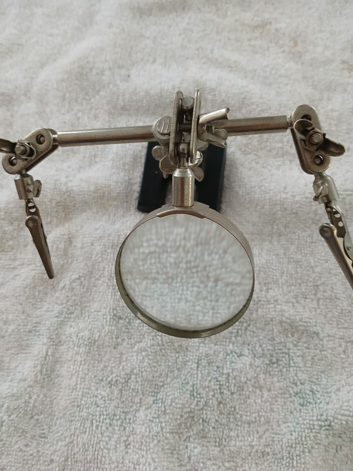 Vintage Magnifying Glass With Helping Hands For Jewelry Repair