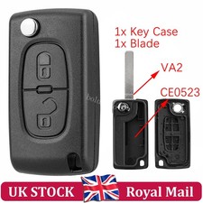 Flip Car Key Fob Case CE0523 VA2 2 Button For Citroen C2 C3 Picasso C4 Dispatch
