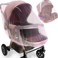 Durable Baby Stroller Mosquito Net 2 Pack - Universal Elastic Edge Mesh Cover