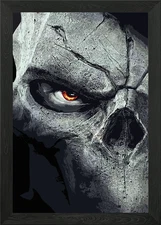 Grim Reaper Close-Up with Glowing E Framed Wall Art Poster Canvas Print Picture