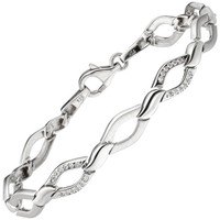 "Jobo \"52447\" Armband 925 Sterling Silber 48 Zirkonia 19 Cm Silberarmband"