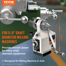 Z-Axis Power Feed for Milling Machine  Adjustable Rotate Speed  450 in-lb Torq