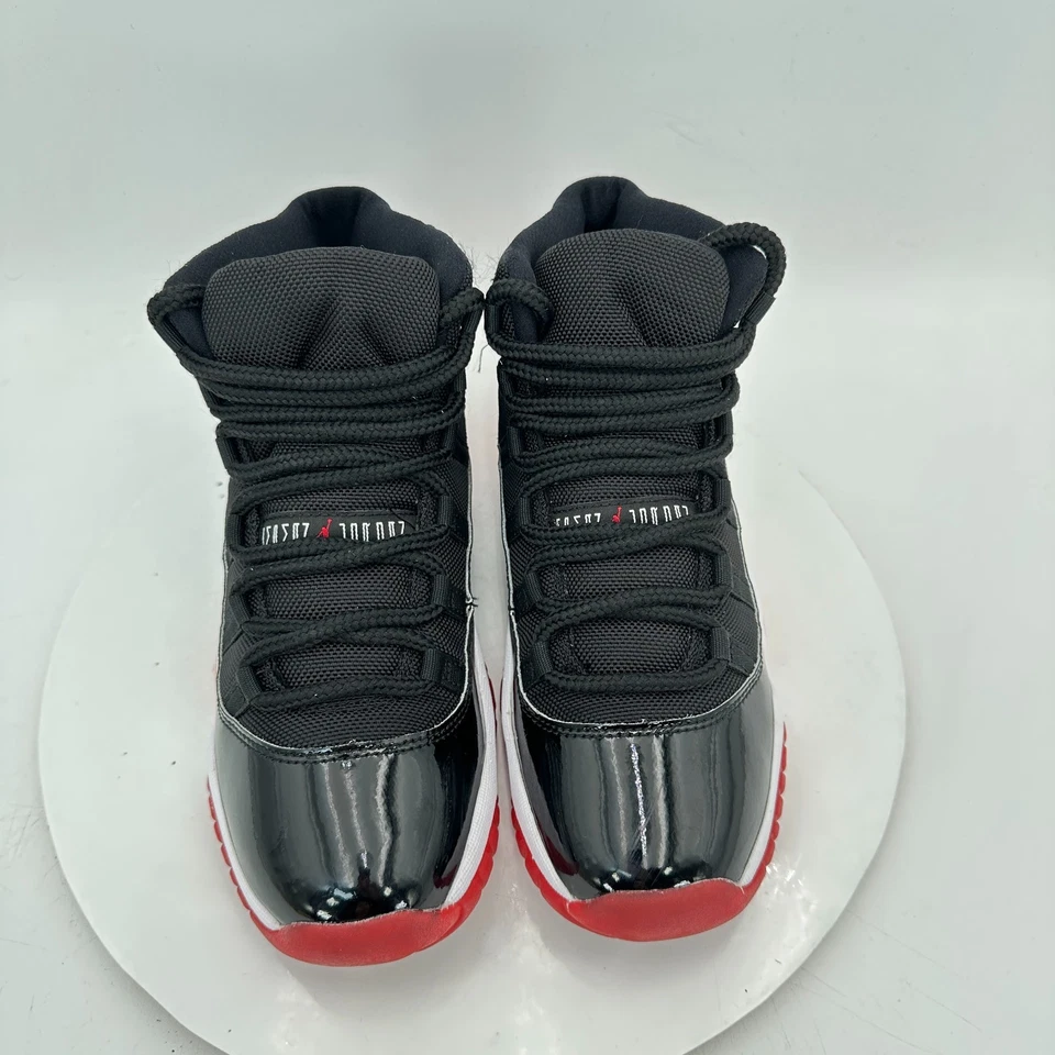 Nike Air Jordan 11 Retro Bred Juvenil Talla 7Y Mujeres 8.5 378038-061 Negro Rojo Zapatos Foto 3 de 4