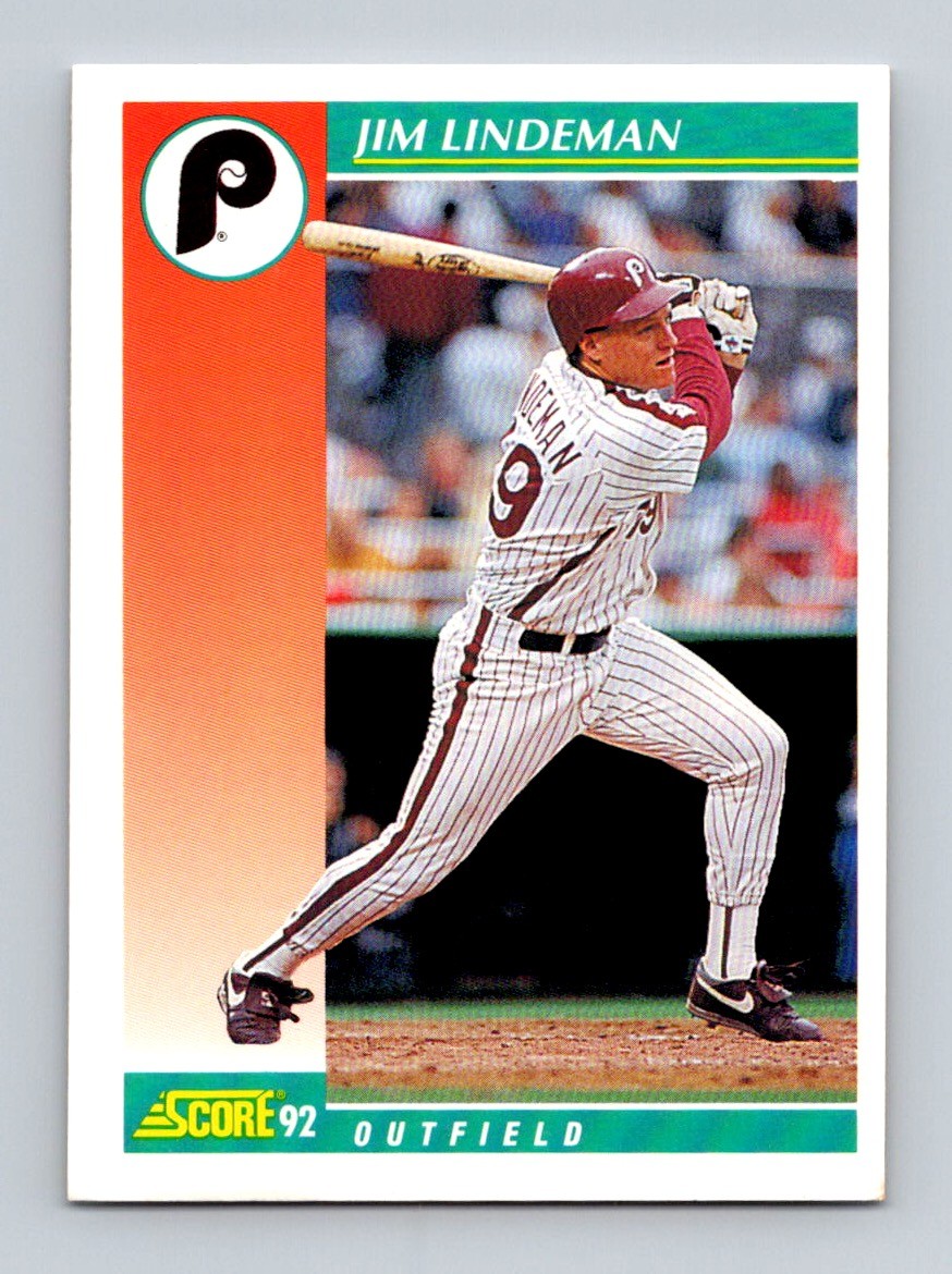 1992 Score JIM LINDEMAN #321 Philadelphia Phillies