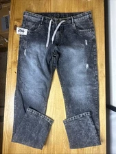 Old School Style Chopped Club Bike Jeans Size 28 String Tie
