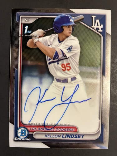 2024 Bowman Draft - Chrome Prospect Autographs Kellon Lindsey #CPA-KL 1st Auto