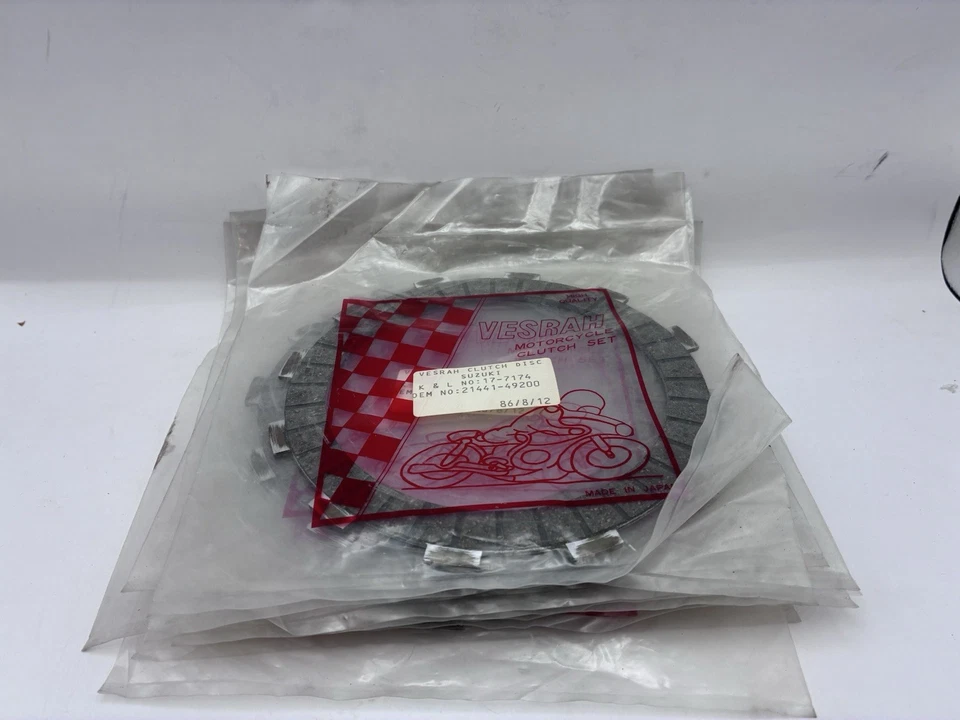 VESRAH CLUTCH PLATES KIT OF 9 PLATES ONLYL PART NUMBER 21441-49200. SEE CHART - Imagem 3 de 4