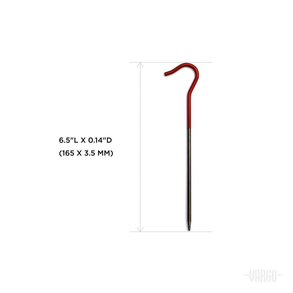 钛牧羊犬钩桩带荧光橙色头 (6 包) | 露营... — 第 4/4 张图片