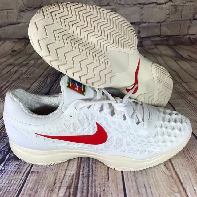 Nike Air Zoom Cage 3 HC Mens Size 9 Rafael Nadal White Red Tennis Shoes 918193 for sale online | eBay
