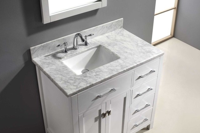 Virtu Ms 2236 Wmro 36 Caroline Estate Single Round Sink Bath