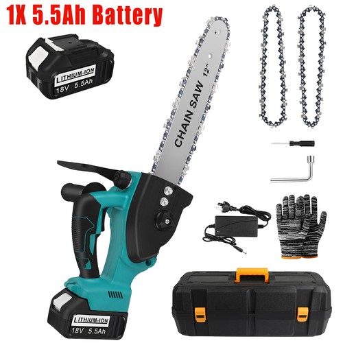 For Makita 12'' Cordless Electric Chainsaw 2X Battery 18V Powered Wood Cutter - Picture 11 of 12