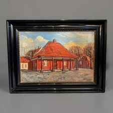 Nygaard, Thorvald, Early 1900s Antique Danish Painting- Nordic Building