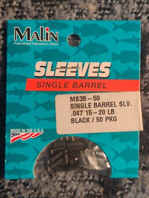 Malin MS3B single barrel sleeve black .047 15-20 LB 50 PKG