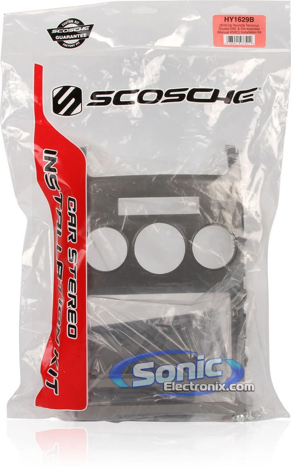 Kit de tablero de instalación DIN simple/doble Scosche HY1629B para Hyundai Veracruz 2007-12 Foto 4 de 4