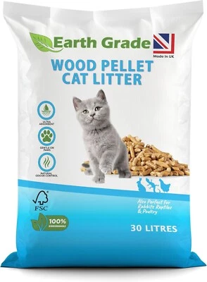 Premium Wood Pellet Cat Litter – Eco-Friendly Odor Control 100% Natural 30L - Image 1 of 4