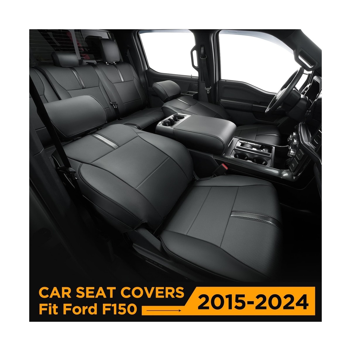 DIKSOAKR Car Seat Covers For Chevy Colorado 2015-2024 2025 Full Set Faux Leather Seat Covers Breathble Waterproof (2 Row 5 Seat, Redline