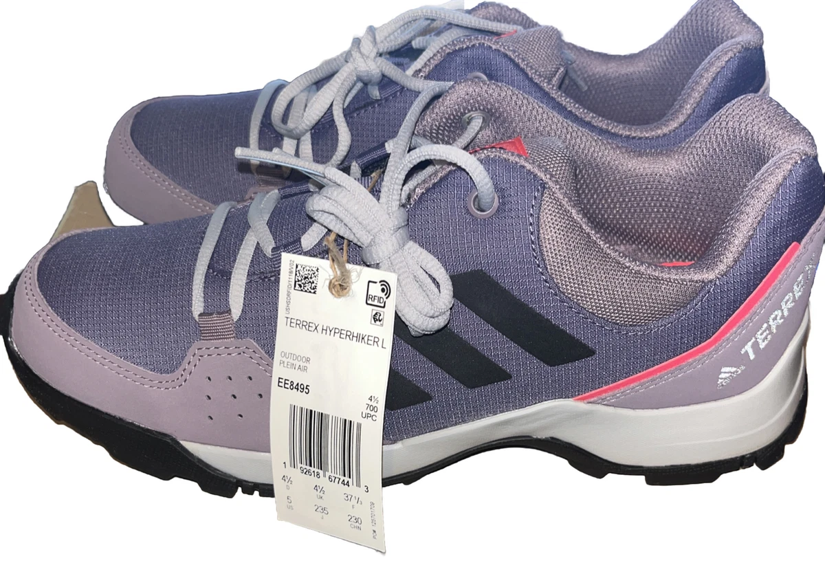 Adidas TERREX Hyperhiker Shoes Grey Black Purple Unisex Sz 7 Women Sz 5 Mens