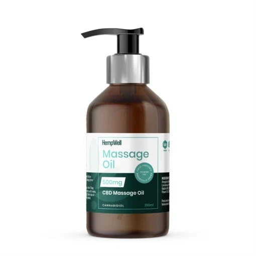 HempWell CBD Massage Oil | 500mg CBD | 250ml Bottle