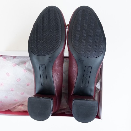 Isaac Mizrahi Live! Zapatos para mujer Karam de cuero rojo oscuro talla 9M nuevos en caja - Imagen 7 de 10