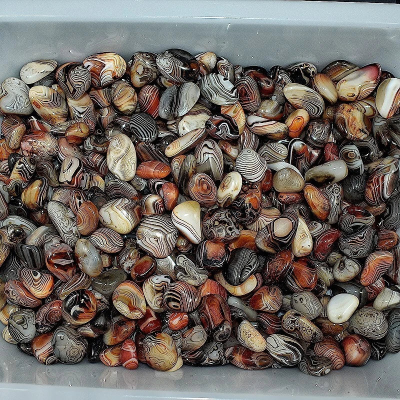 Hermosos patrones caídos de ágata con bandas de Madagascar de 1 kg envío aleatorio Foto 2 de 4