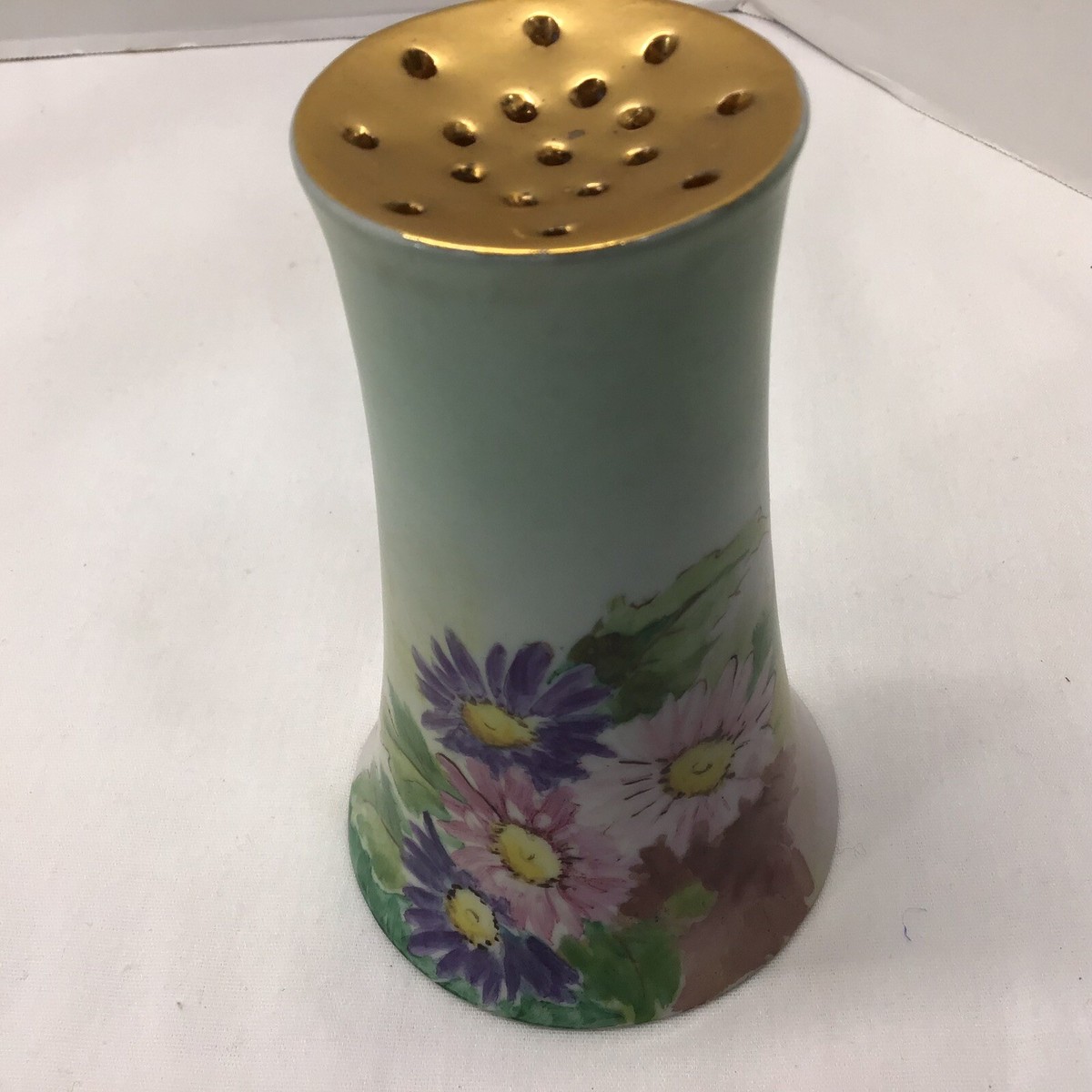 Antique signed Hand Painted Porcelain Floral & Gold Gilt  display picture 1