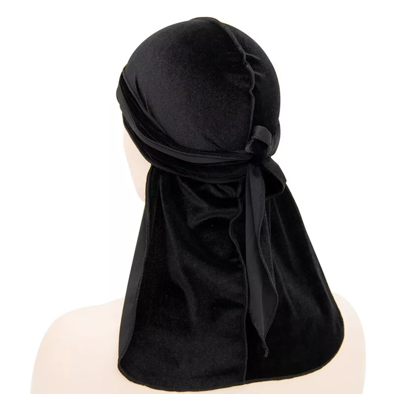 Velvet Durags For Men Long Tail Doo Rag Velvet Men Du Rag Bandana