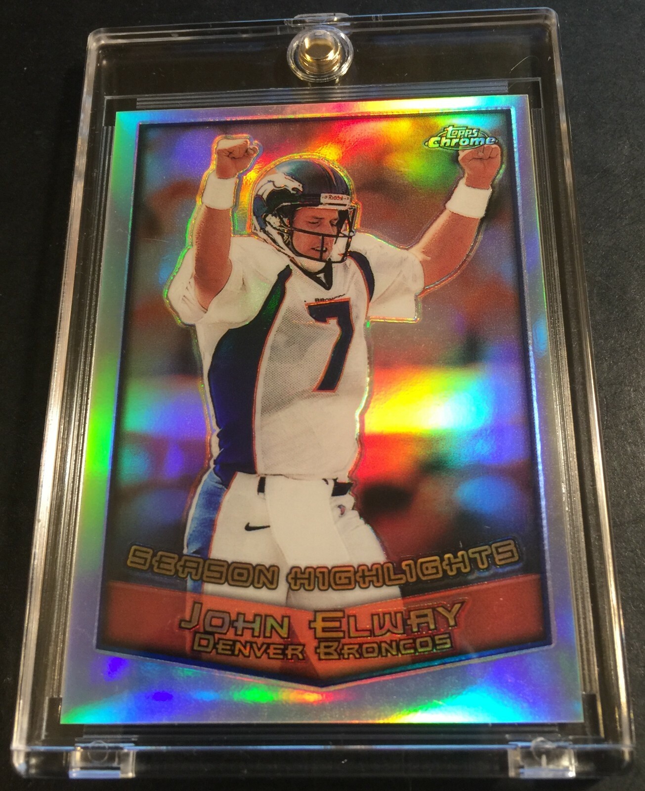 1999 JOHN ELWAY TOPPS CHROME REFRACTOR #127 BRONCOS HOF (717)