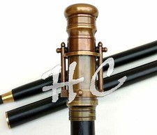 Telescope Walking Stick Folding Spyglass Wooden Black Cane Brass Telescope gift