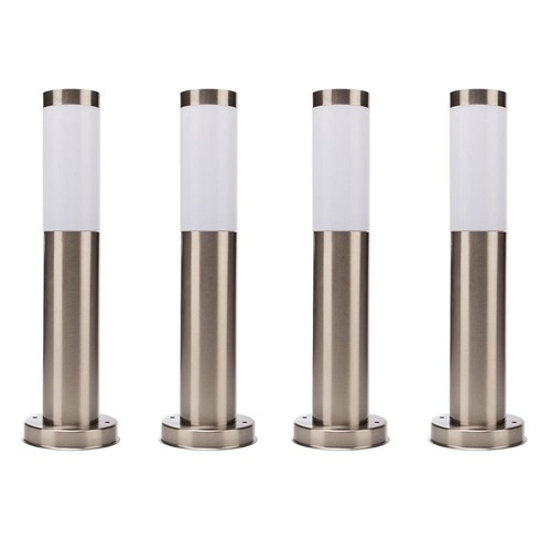 Stehleuchte Außenlampe Sockelleuchte Gartenlampe Edelstahl Wegeleuchte 4er Set - Bild 2 von 9