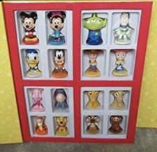 NEW 2003 Disney mini bobblehead box set Kelloggs 16 figures Mickey Pooh Buzz