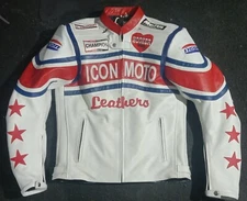 Daytona ICON Moto Real Leather Motorcycle Jacket High Quality Genuine Cowhide