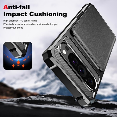 For Google Pixel 9 Pro XL 8 8A 9A Case Card Holder Flip Leather Shockproof Cover - Picture 5 of 59