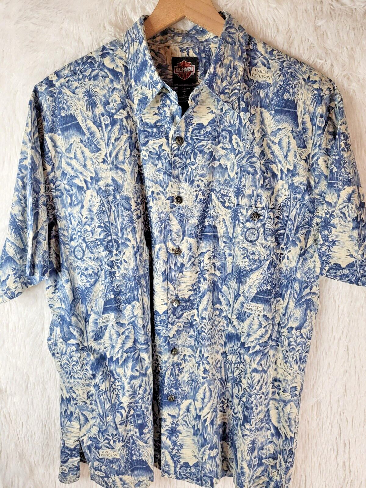 HARLEY DAVIDSON LAWN DESIGN Men's Short Sleeve Shirt … Gem