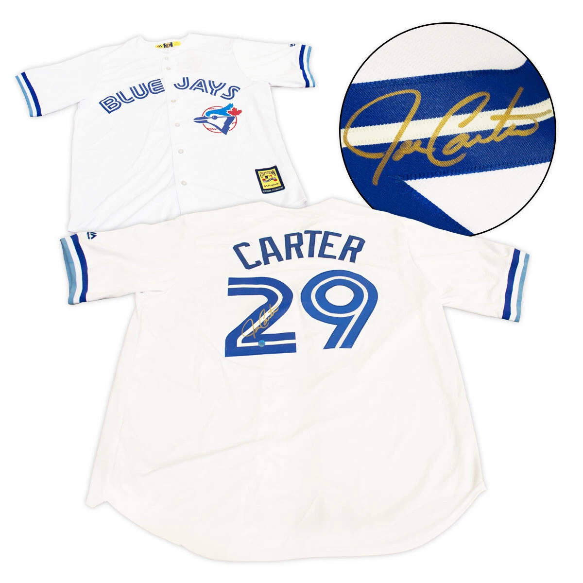 Joe Carter Toronto Blue Jays Signed Vintage Cooperstown Jersey 5