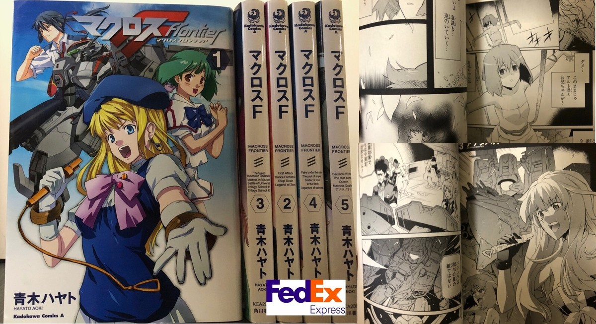 Macross F Frontier Vol. 1-5 Set HAYATO AOKI MANGA COMICS Japanese