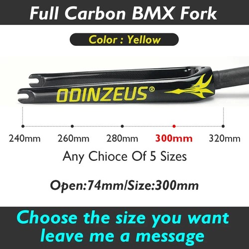 Carbon Folding Bike Hard Fork BMX Cycling V Brake Rigid Fork 28.6mm 14-22Inch - Picture 16 of 38