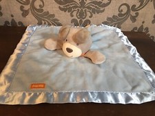 Carters Just One You Blue Lovey Grey Puppy Dog Rattle Security Blanket Hug Me