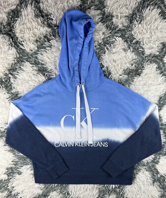 Calvin Klein Jeans Women's Long Sleeve Crop Hoodie Sweater