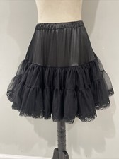 Jupon Womens s Black Short Petticoat Tutu Skirt Sz 2/2