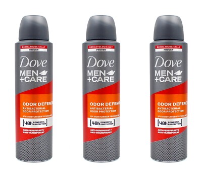 Dove Men +Care Clean Odor Defence Anti-Transpirat Deo Spray , 3x150ml EA111143