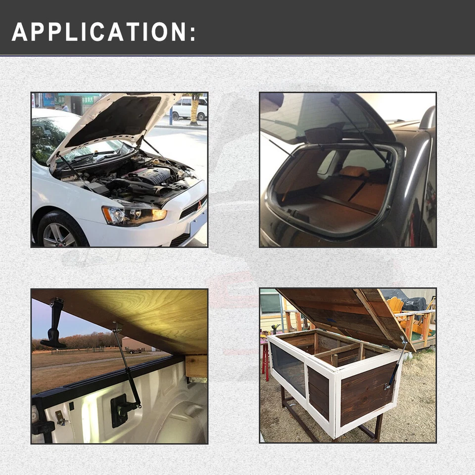 2X Rear Trunk Lift Supports Struts w/ Spoiler For Saab 99 69-80 Saab 900 79-94 - Изображение 4 из 4