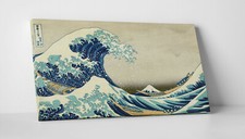 🎨 Hokusai La Grande Onda di Kanagawa Stampa su Tela Canvas Vernice pennellate