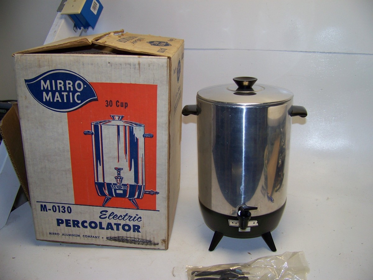 Mirromatic Mirro matic M-0130 10 to 30 cup coffee percolator