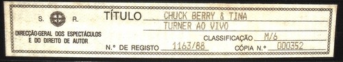 Chuck Berry Featuring Tina Turner (1982) VHS Very rare!! - Foto 7 di 7