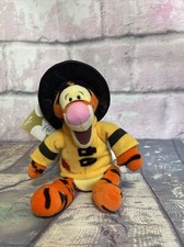 Disney Tigger Fireman Bean Bag Plush Toy 9" 100 Acre Woods Fire Dept